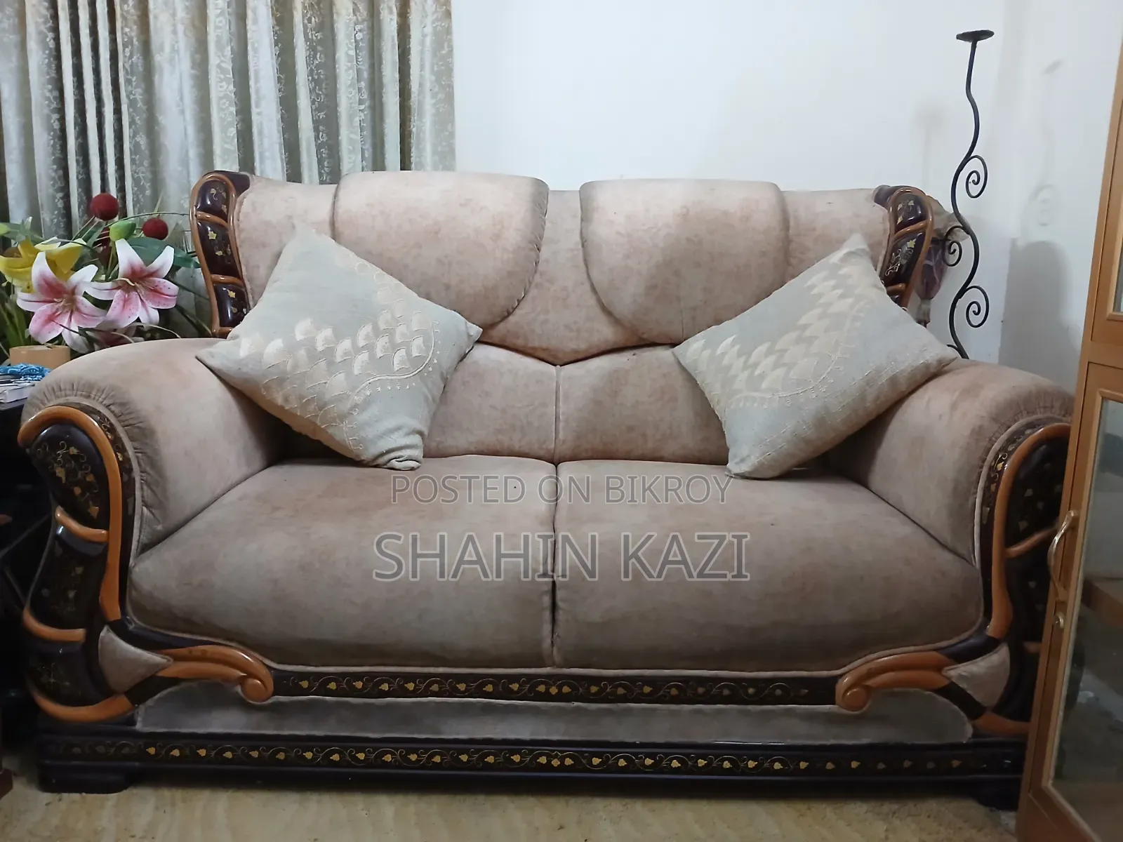 6-seater Teak Wood Sofa Set