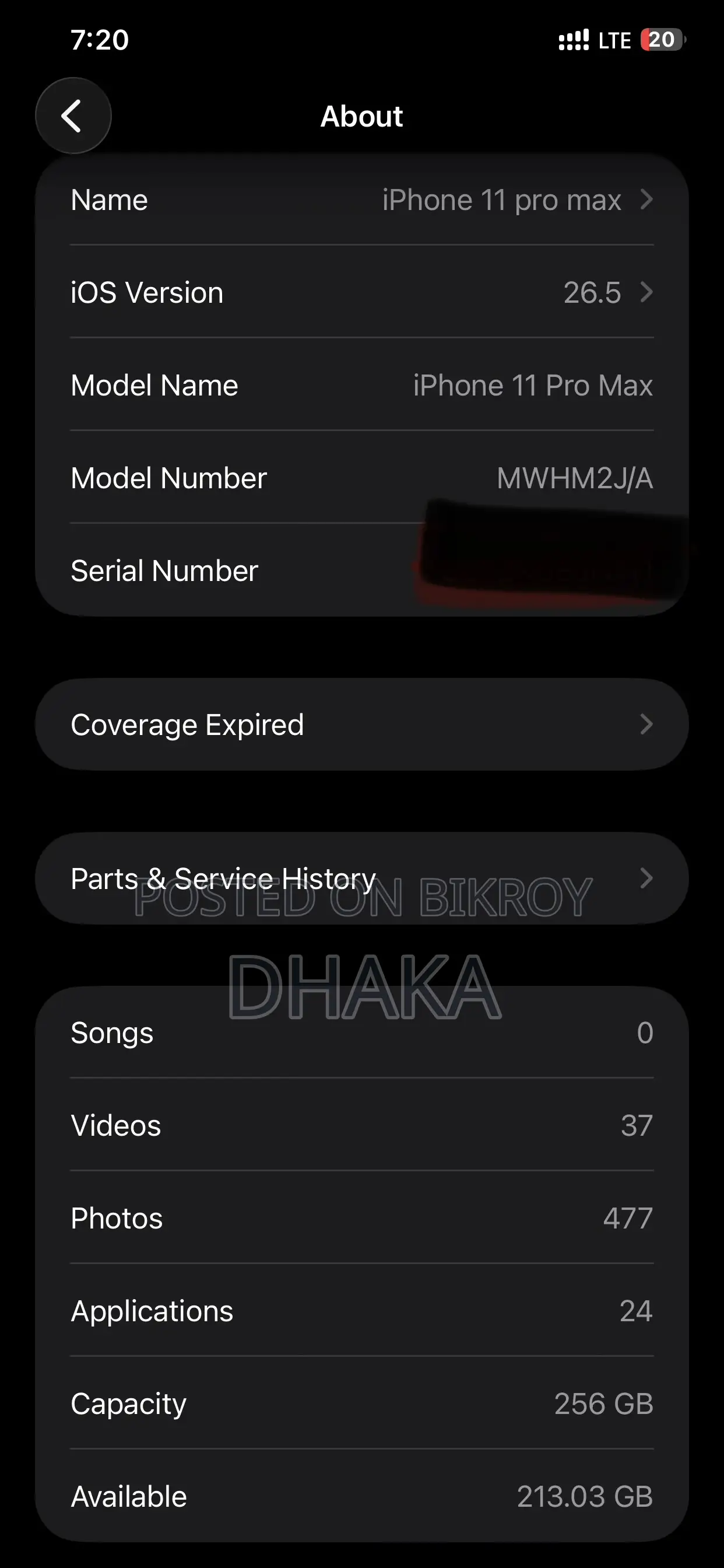 Apple iPhone 11 Pro Max 256 GB Black