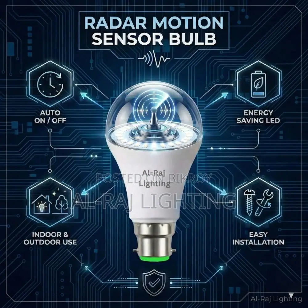 Motion Sensor Led Bulb Home Security | Auto on/Off Radar Sensor Light