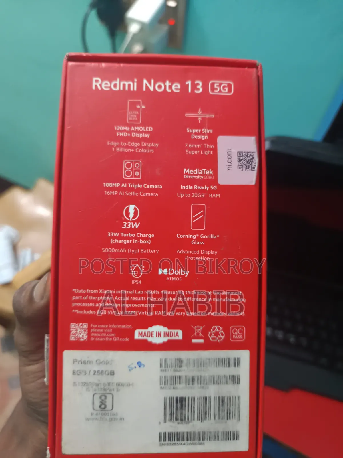 Xiaomi Redmi Note 13 256 GB Gold