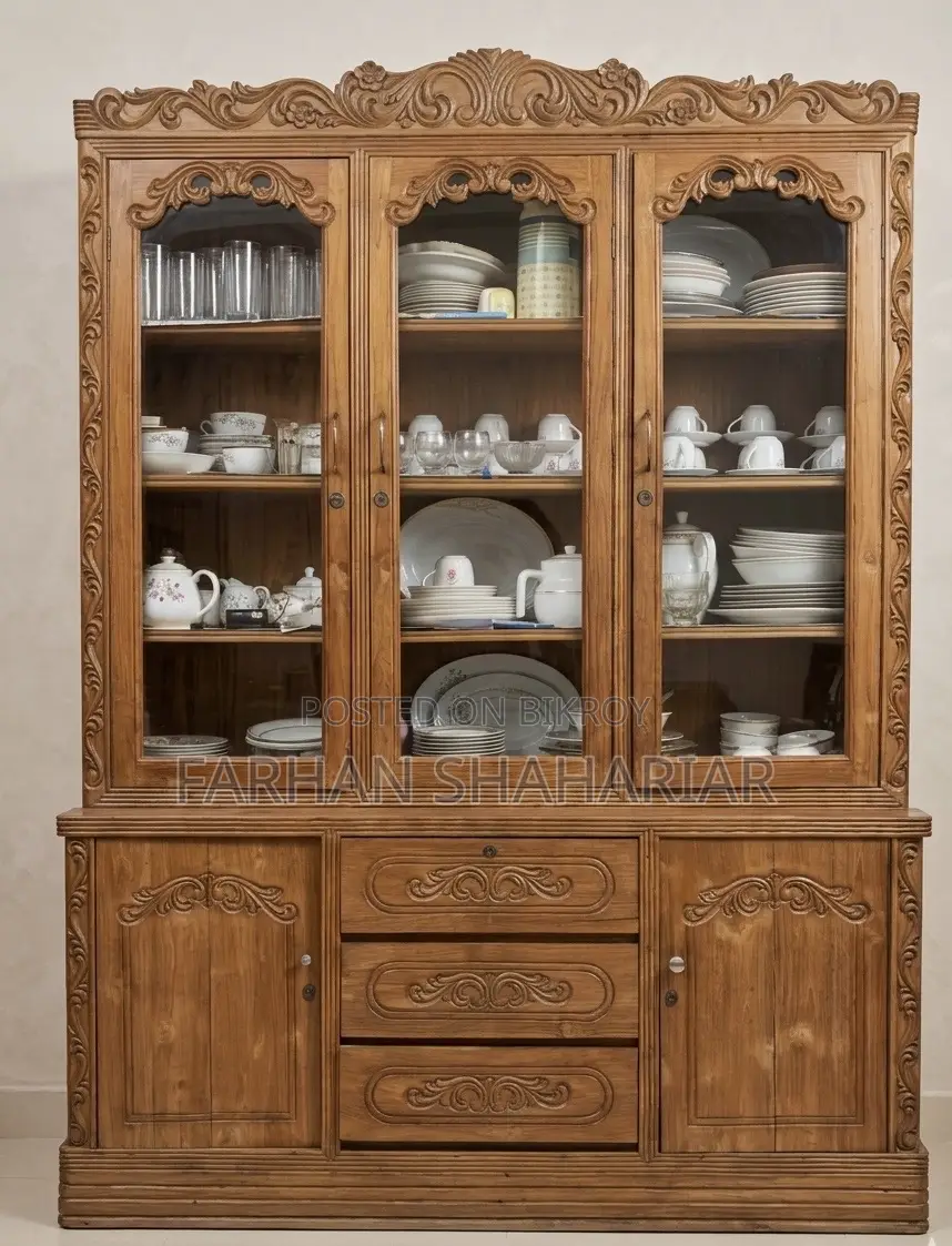 Solid Wooden Showcase + Wardrobe