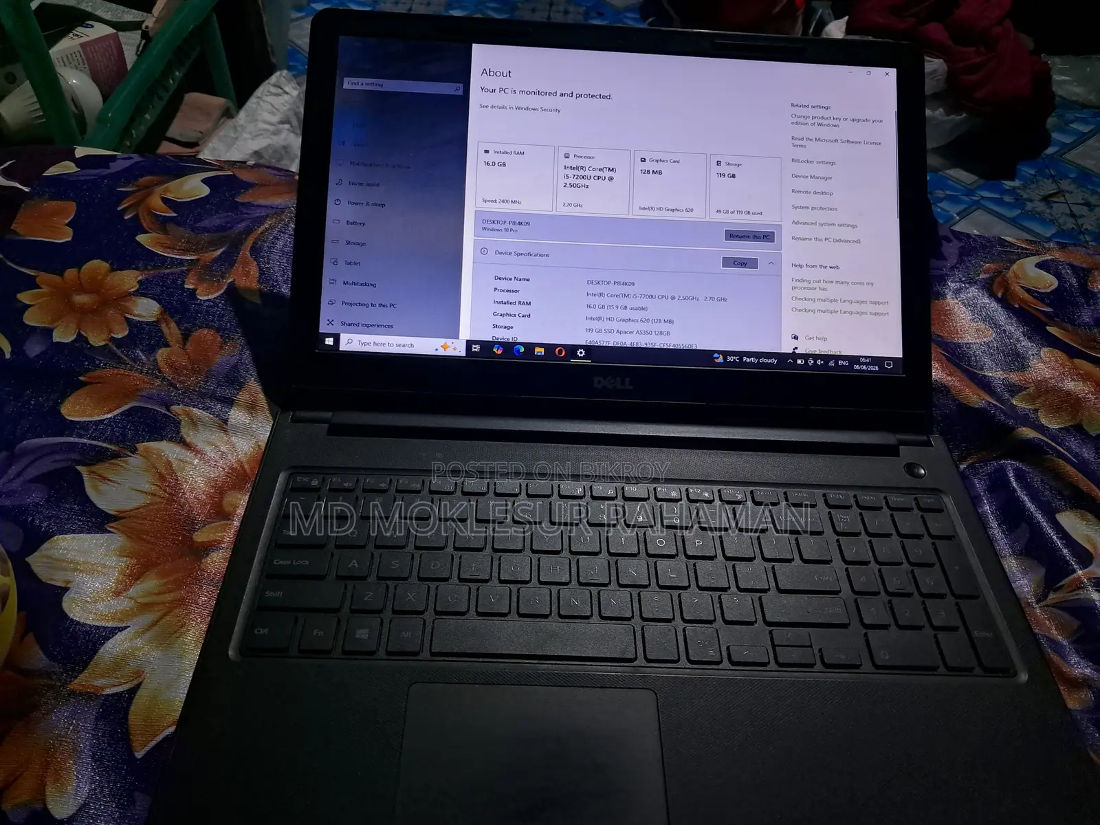 Laptop Dell 16GB Intel Core I5 SSD 128GB