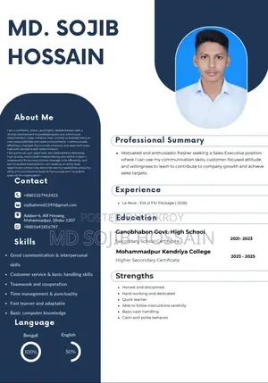 Resume of Md. Sojib Hossain