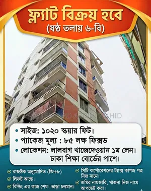 Studio Apartment in মিরু মিয়া টাওয়ার, Lalbag for sale