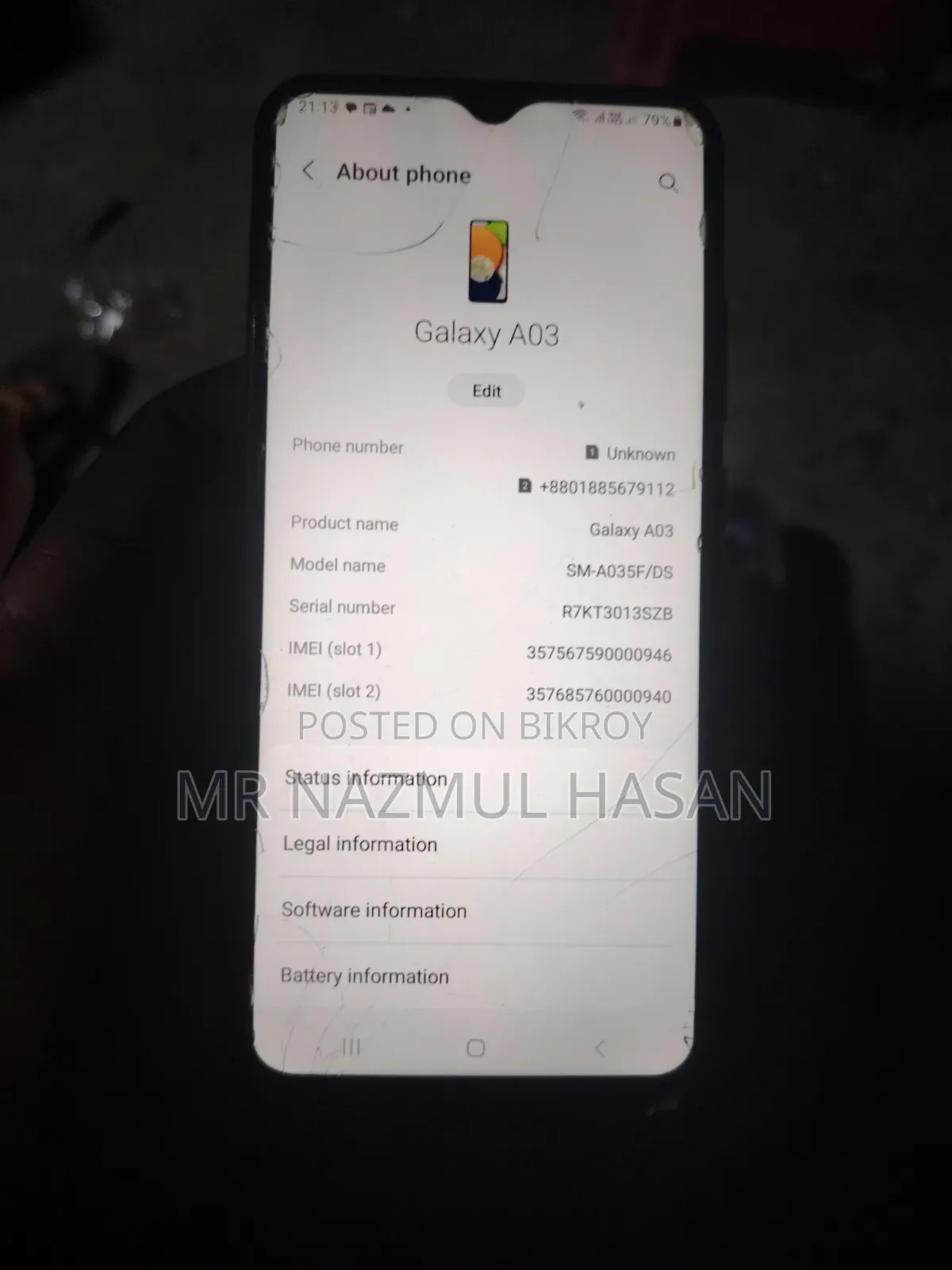 Samsung Galaxy A03 32 GB Blue