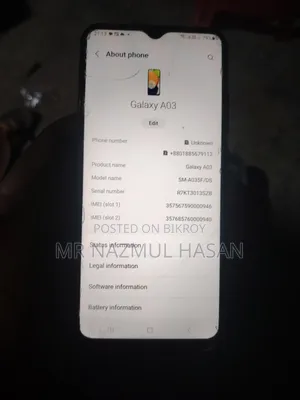 Samsung Galaxy A03 32 GB Blue