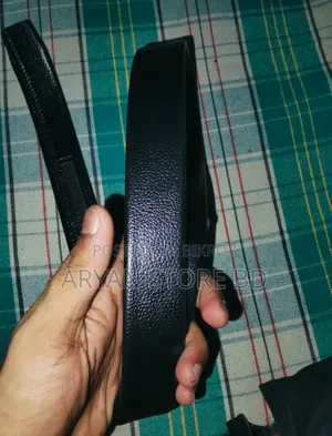 অরিজিনাল লেদার বেল্ট কালো + অটো বাকল | Aryan Store Bd
