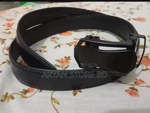 অরিজিনাল লেদার বেল্ট কালো + অটো বাকল | Aryan Store Bd