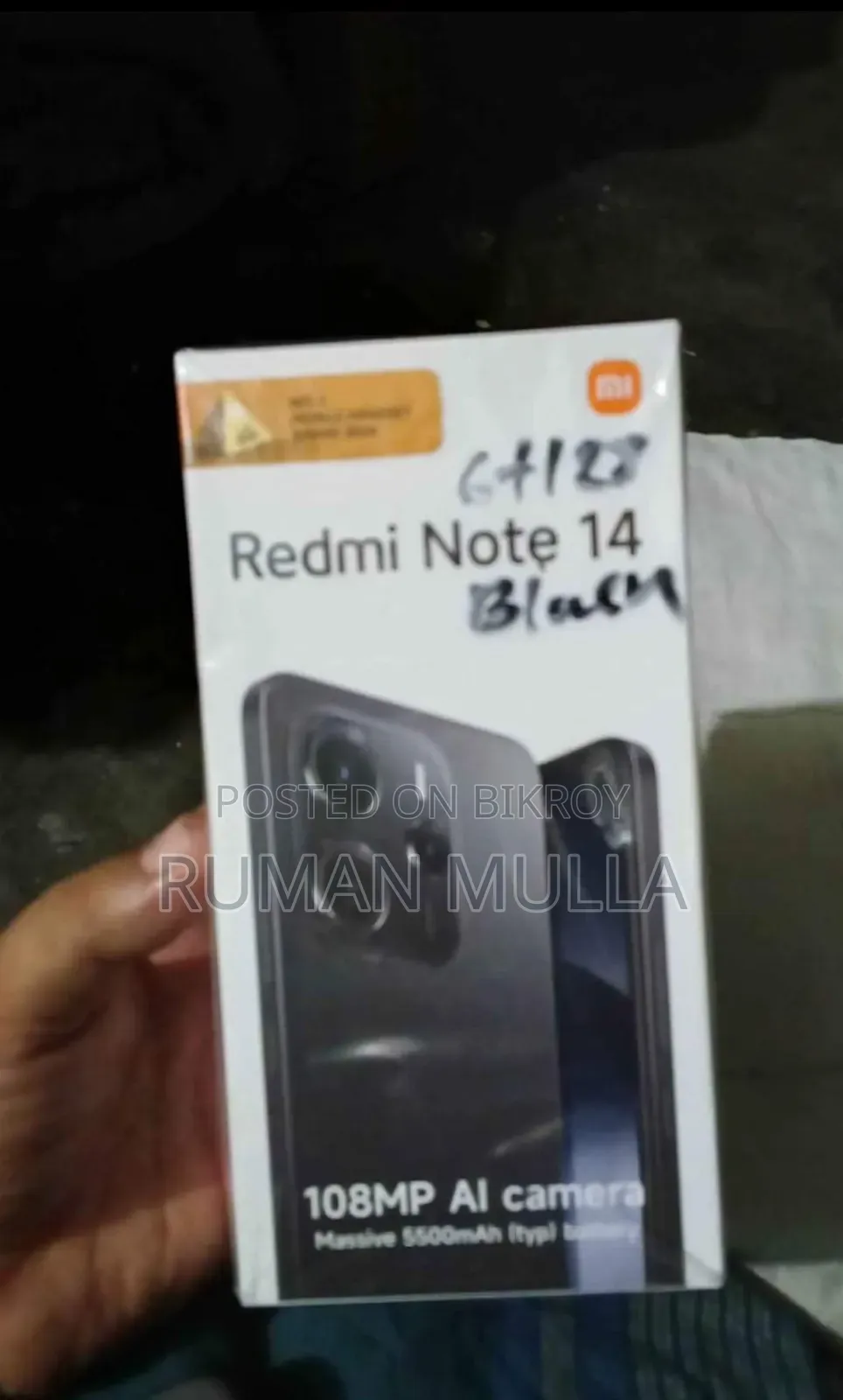 Xiaomi Redmi Note 14 4G 128 GB Black
