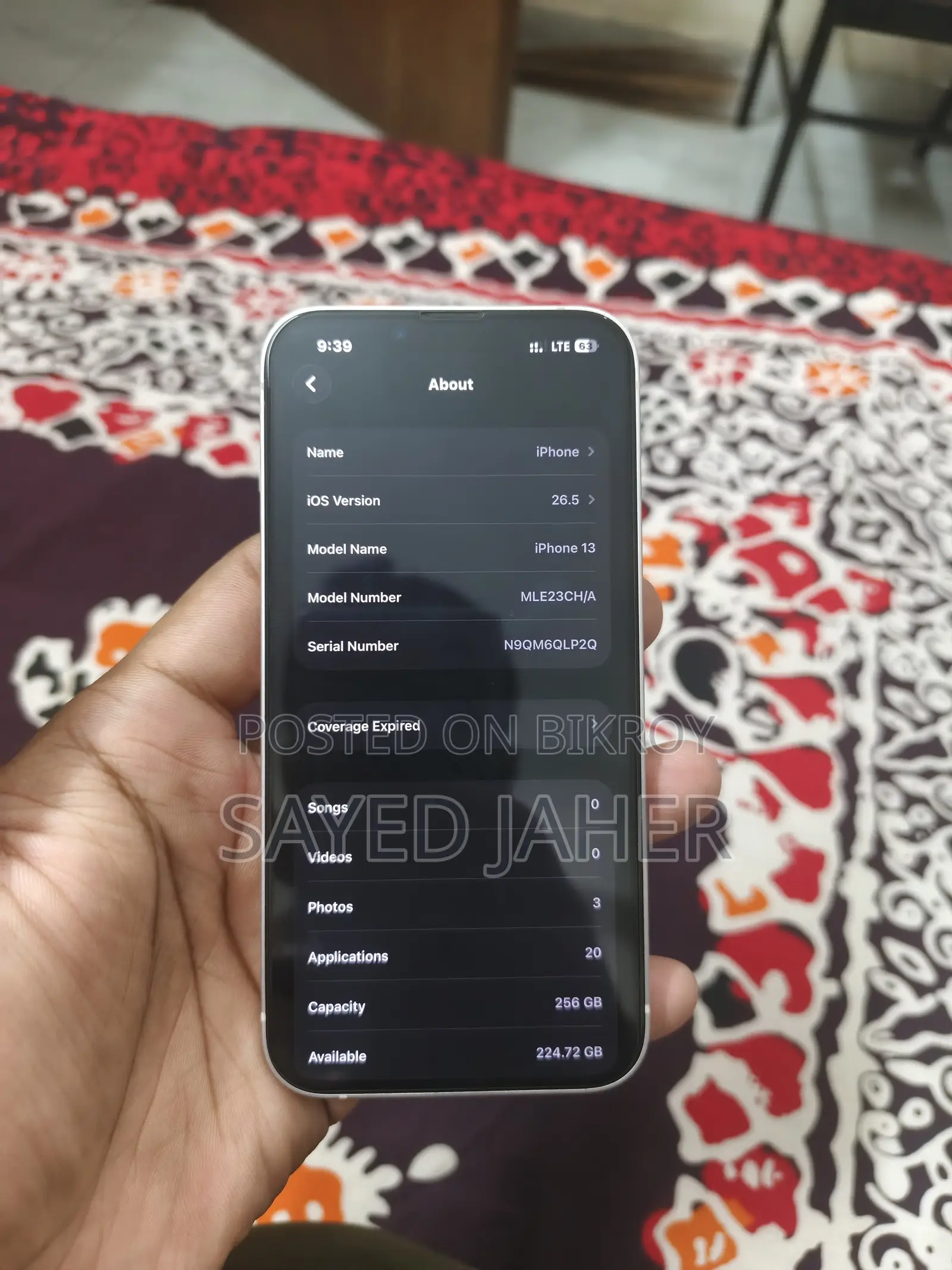 অ্যাপল আইফোন ১৩ ২৫৬ জিবি পিঙ্ক