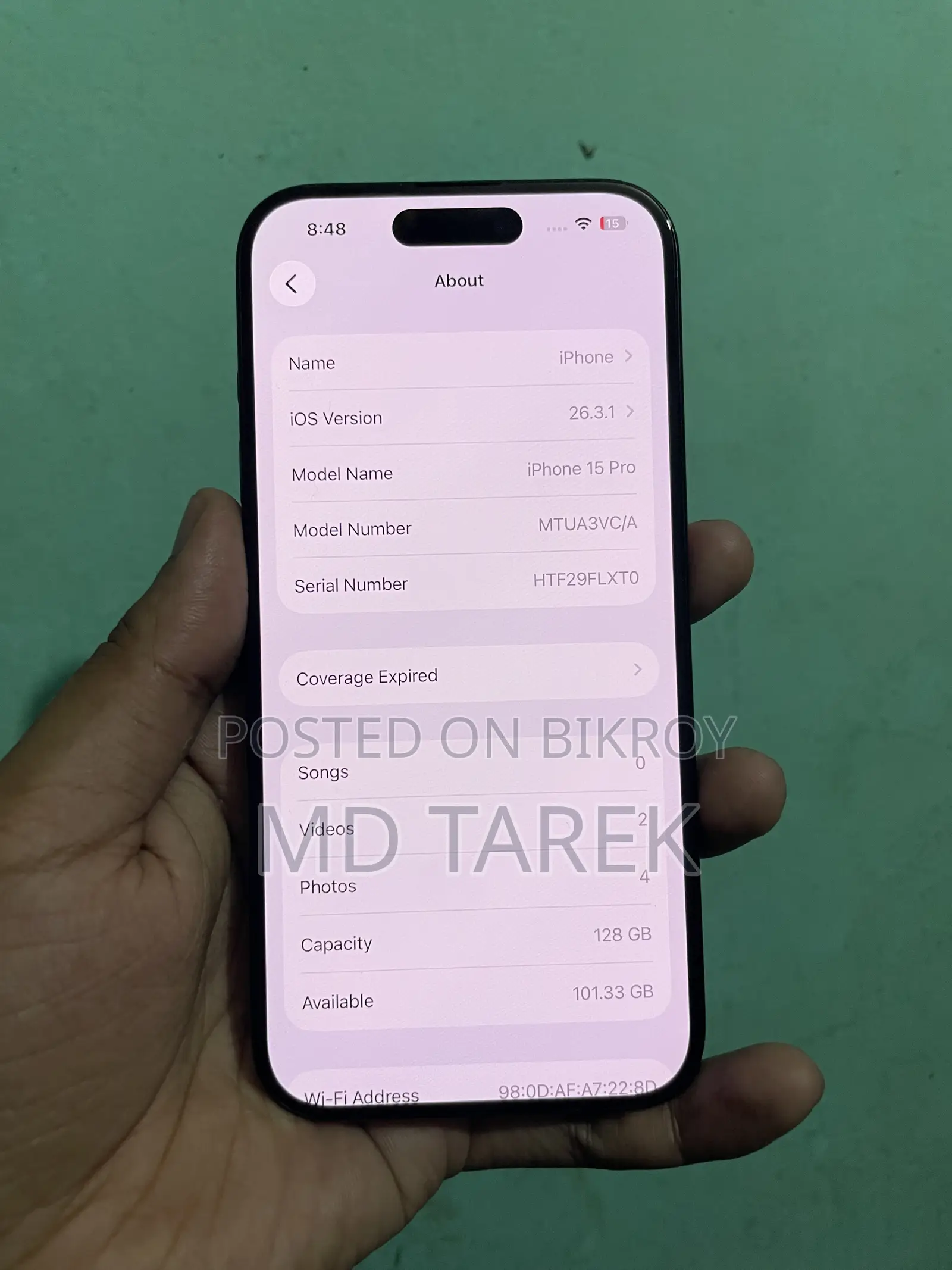 Apple iPhone 15 Pro 128 GB Blue