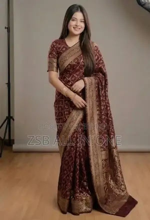 জাপানি সিল্ক শাড়ী উইথ ব্লাউজ পিস