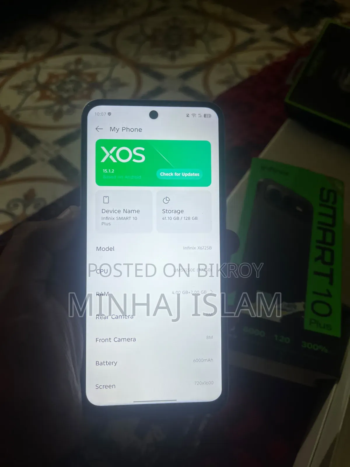 Infinix Smart 10 Plus 128 GB Gray