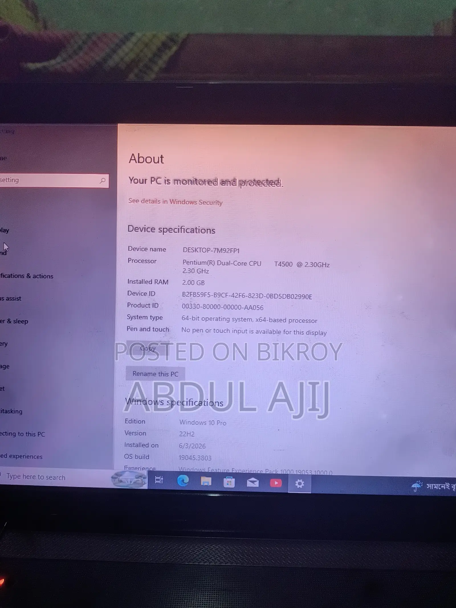 Laptop Acer Pentium One 14 4GB Intel Core I3 SSD 128GB