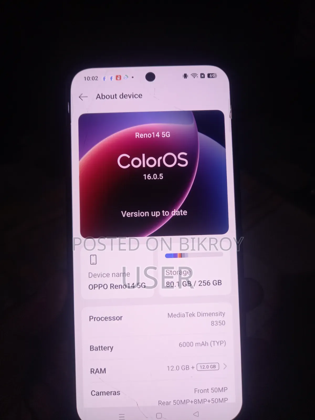 Oppo Reno14 256 GB Blue