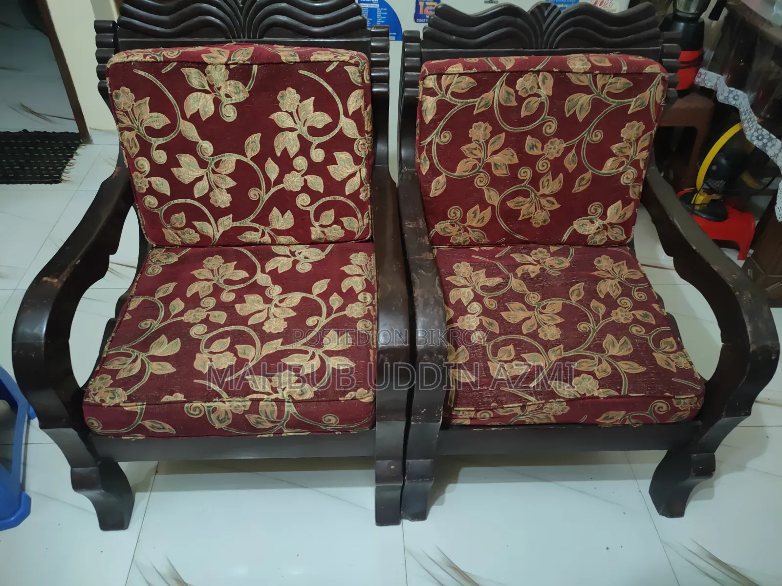 Teak Wood Sofa With Foam And Cover