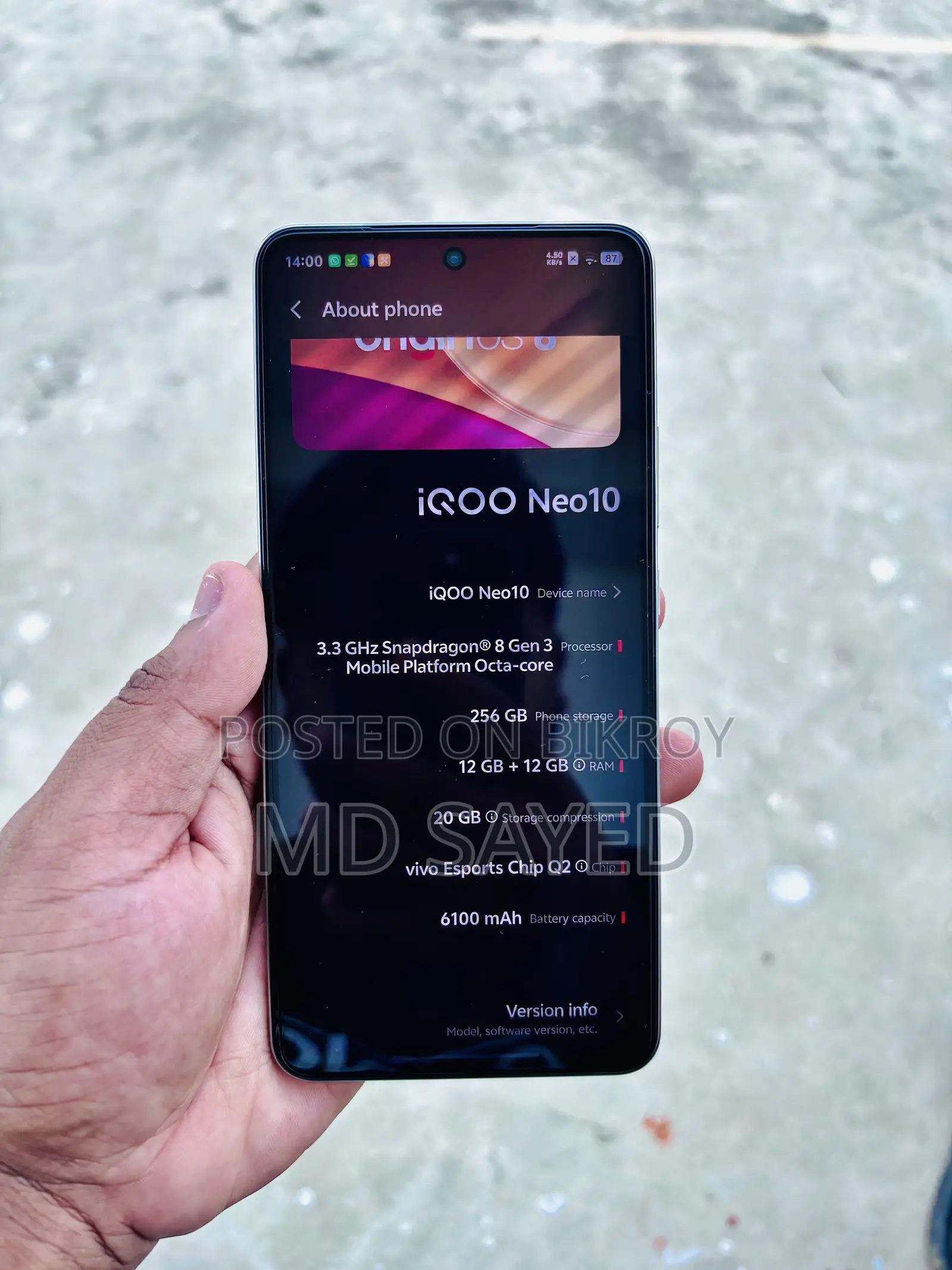 iQOO 256 GB Orange