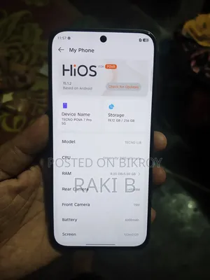 Tecno Pova 7 Pro 5G 256 GB Black