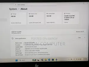 Laptop HP EliteBook 840 G6 16GB Intel Core I5 SSD 256GB