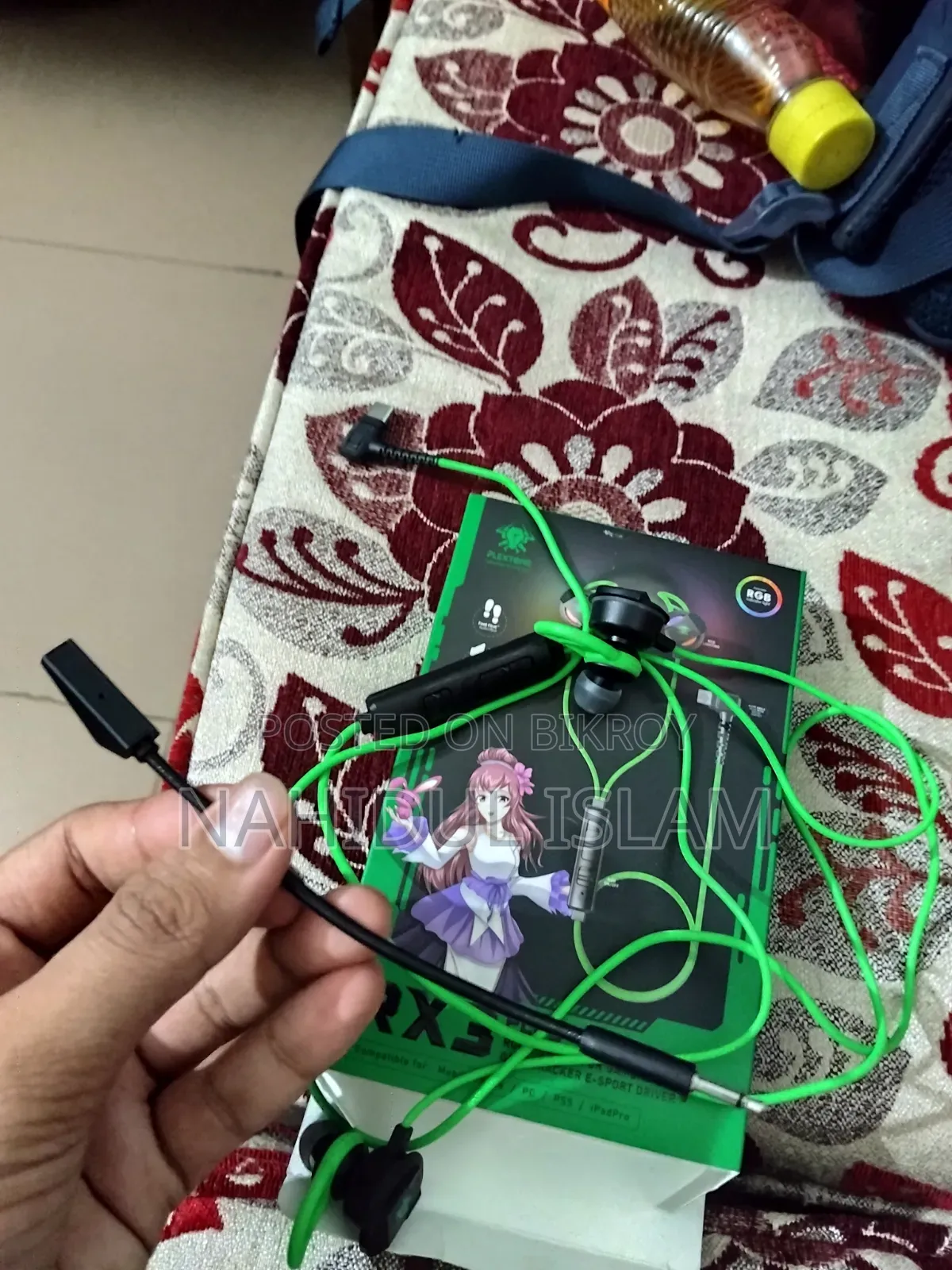 Rx3 প্লাস গেমিং ইয়ারফোন (১ দিন ব্যবহৃত)