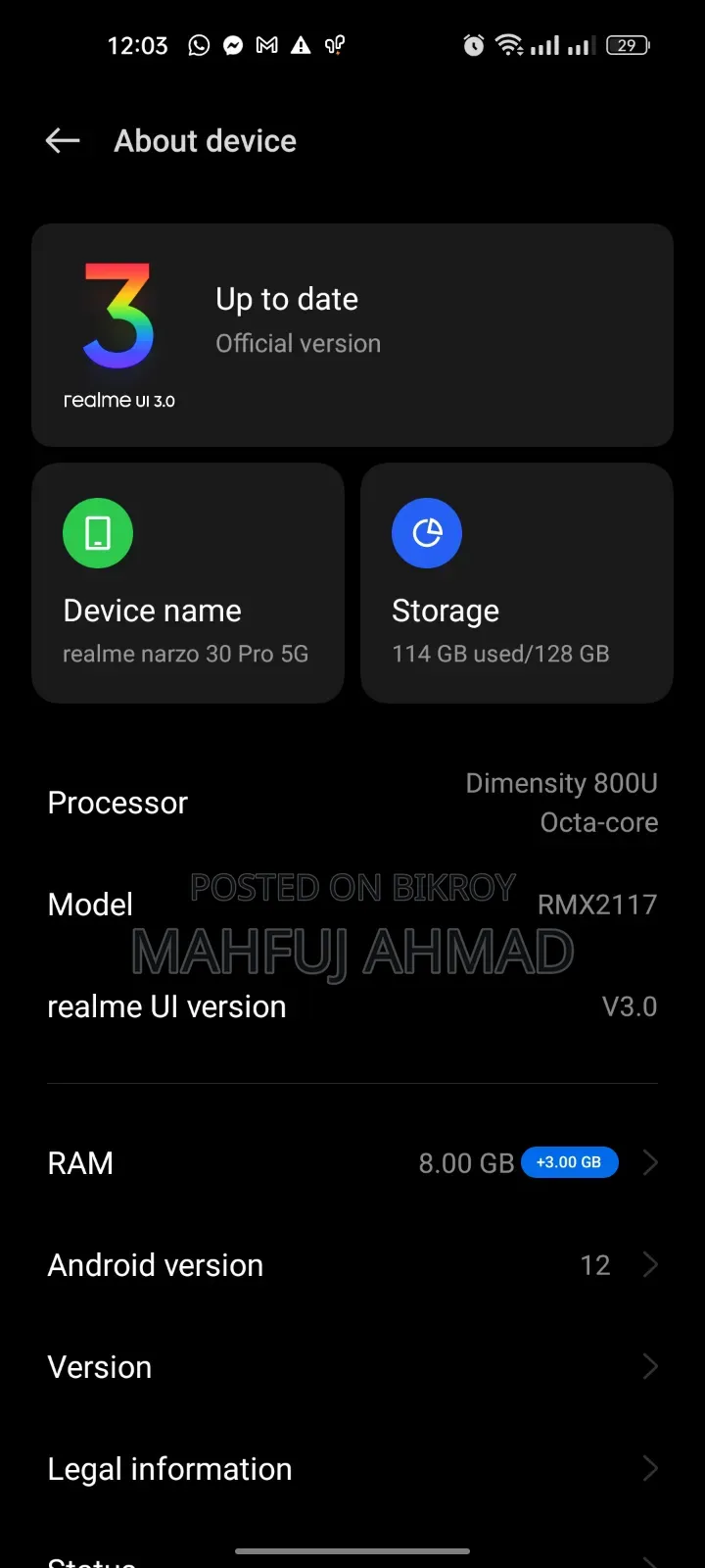 Realme 128 GB Blue