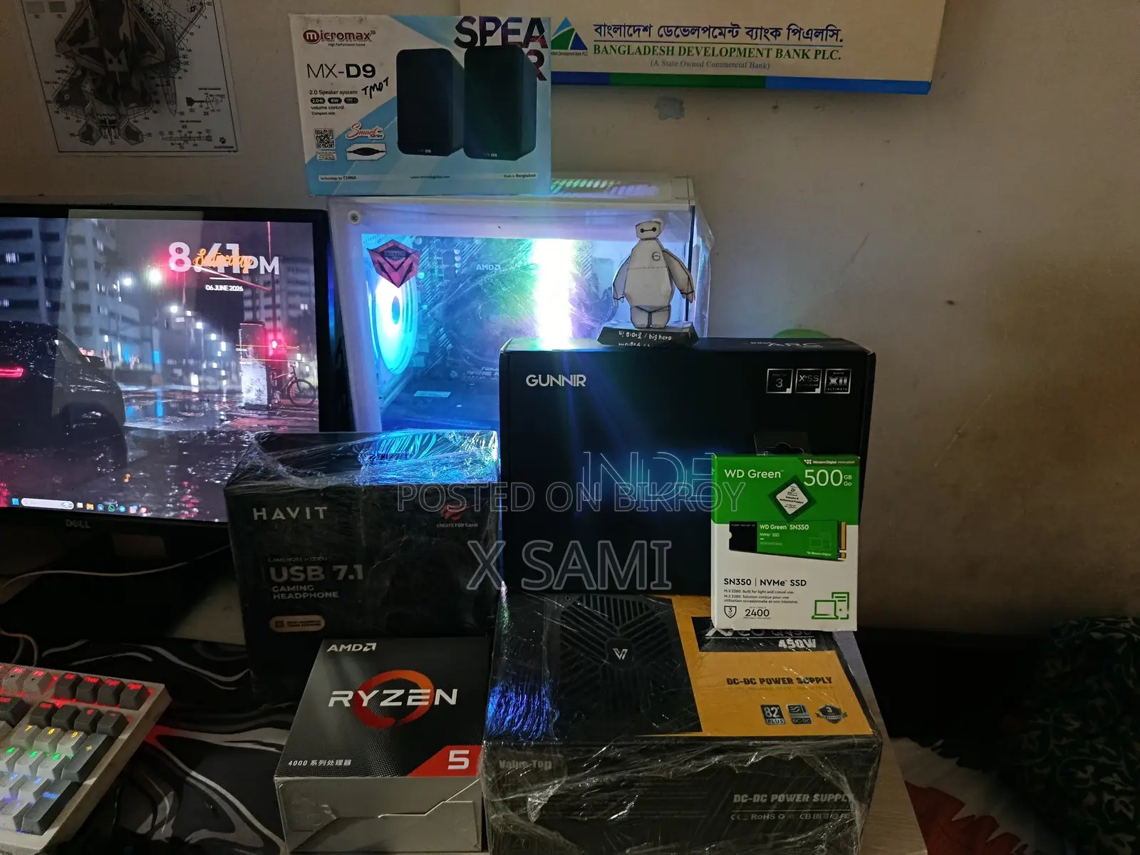 Desktop Computer Asus 16GB AMD Ryzen 5 SSD 512GB