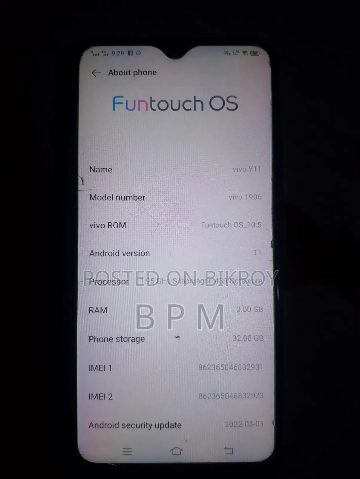 Vivo Y11 32 GB Blue