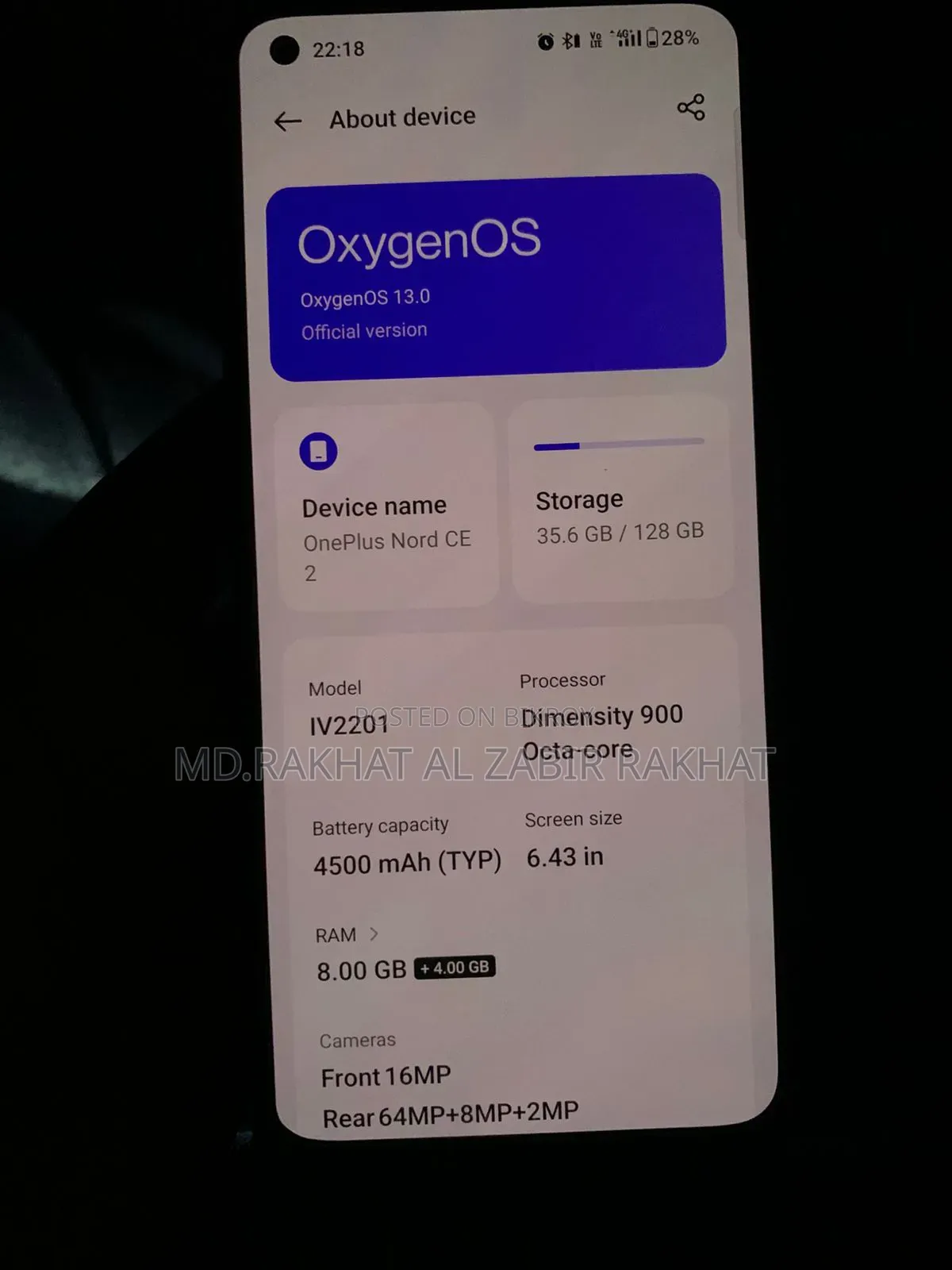 OnePlus Nord CE 5G 128 GB Blue
