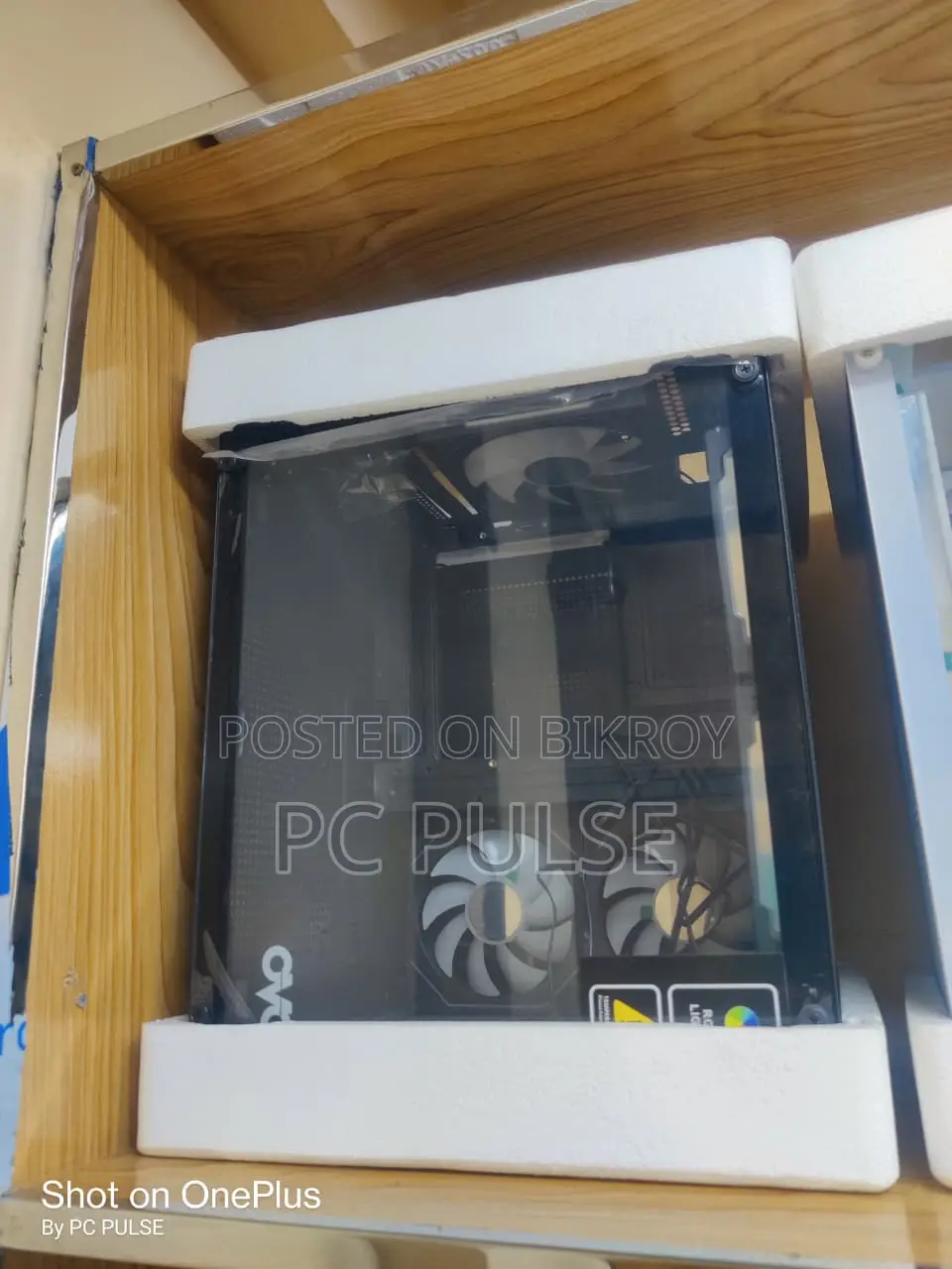 Ovo Aquarium Gaming Case With 5 Argb Infinity Fans (Black & White)
