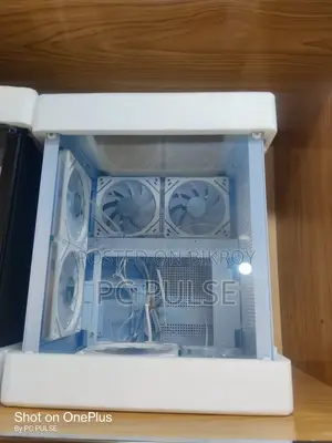 Ovo Aquarium Gaming Case With 5 Argb Infinity Fans (Black & White)
