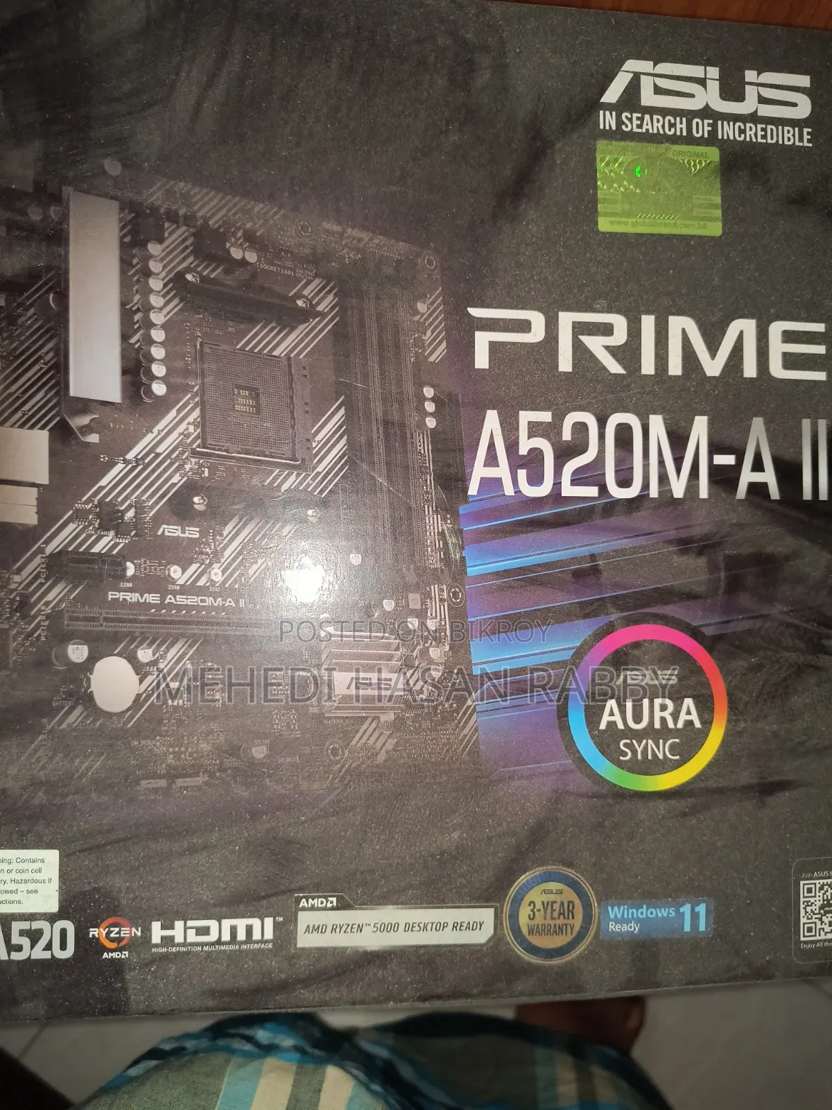 Asus Prime A520m-a || Ddr4 Motherboard