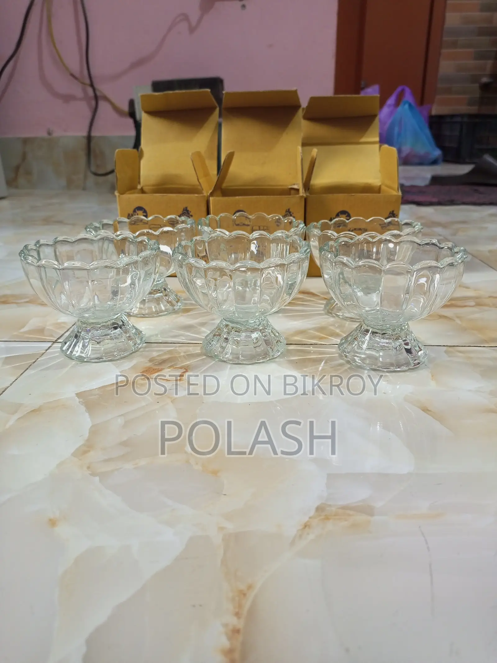 Glass Firni/Ice Cream/Soup/Bowl Set 6 Pieces