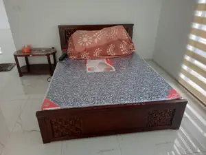 Semi Double Bed With Mattress (Wooden-shitolpati, Product Code-993101)