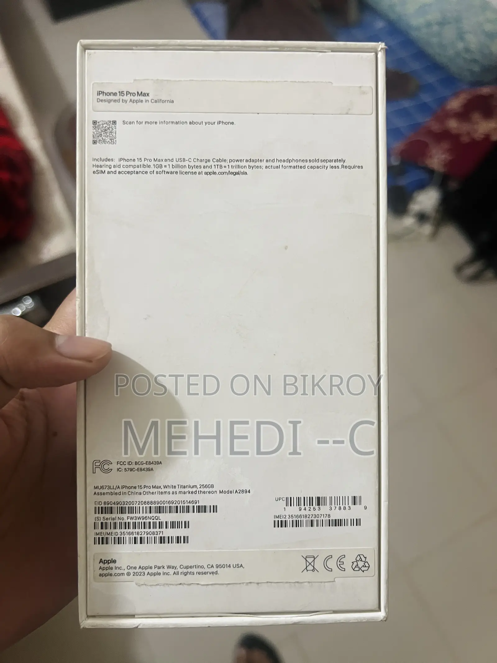Apple iPhone 15 Pro Max 256 GB White