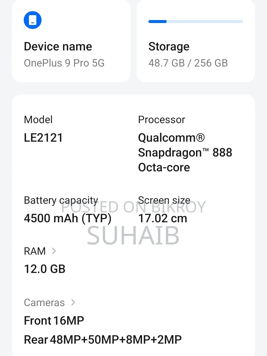 OnePlus 9 Pro 256 GB Black