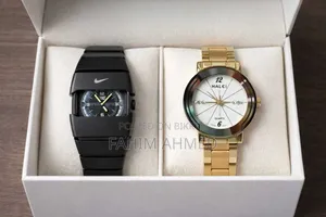 Poedagar Luxury Couple Watch Set (Butterfly Lock)