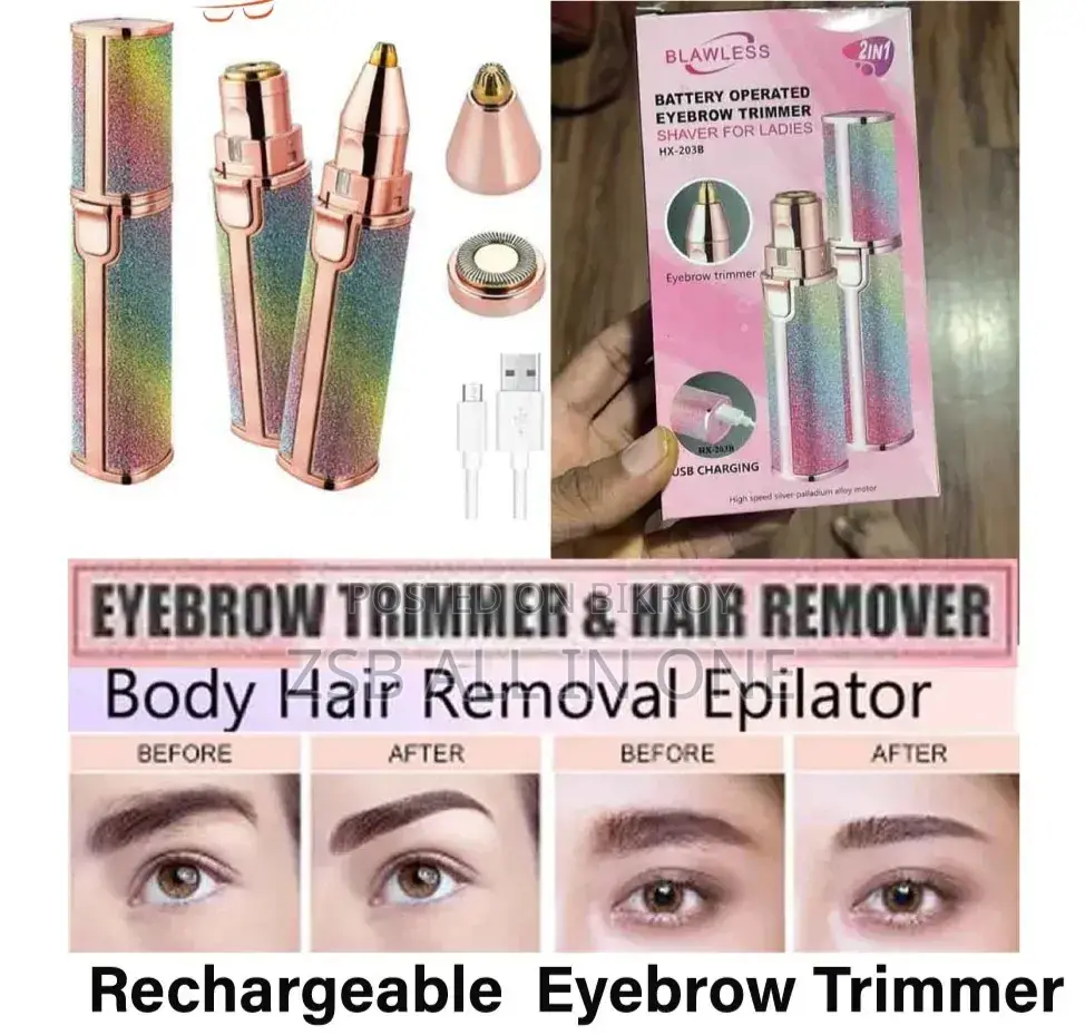 2 In 1 Flawless Eye Brow And Facial Hair Remover