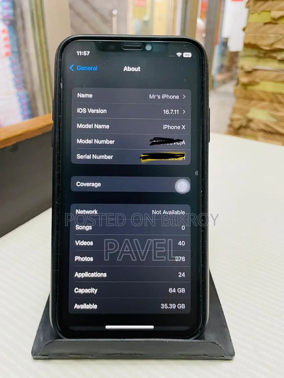 Apple iPhone X 64 GB Black