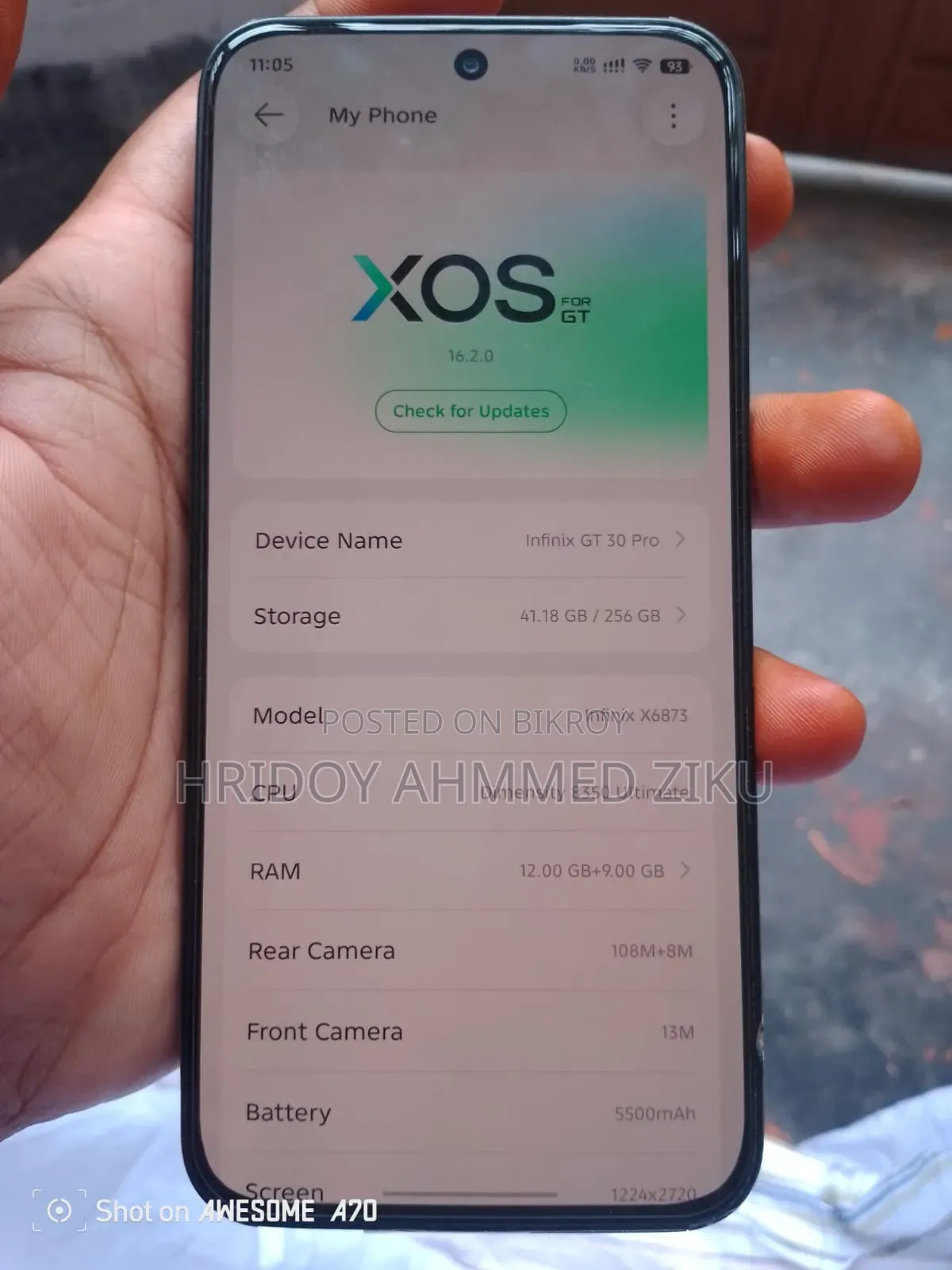 Infinix GT 30 Pro 5G 256 GB Black