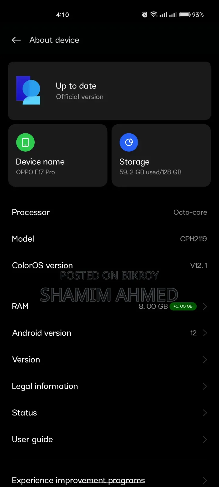 Oppo F17 Pro 128 GB