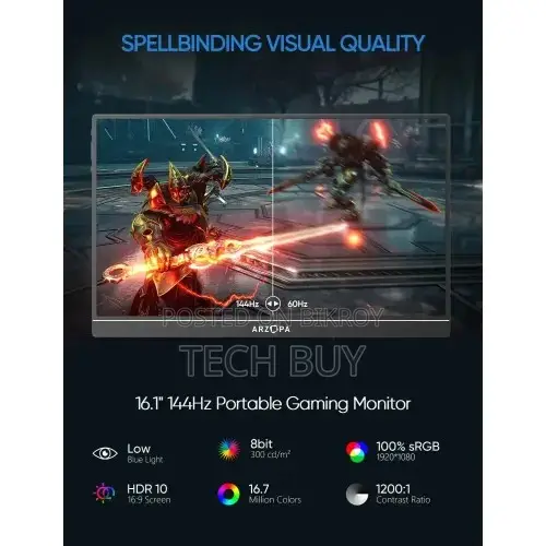 Arzopa Z1fc 16.1" 144Hz FHD IPS Portable Gaming Monitor