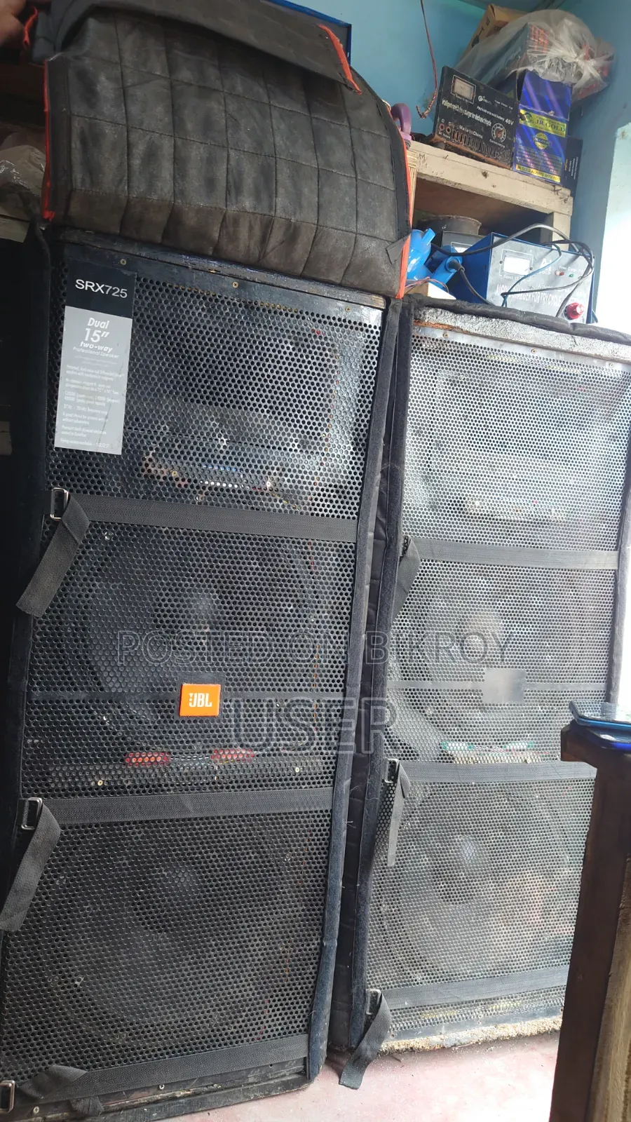 This pair of speaker boxes will be sold with the machine