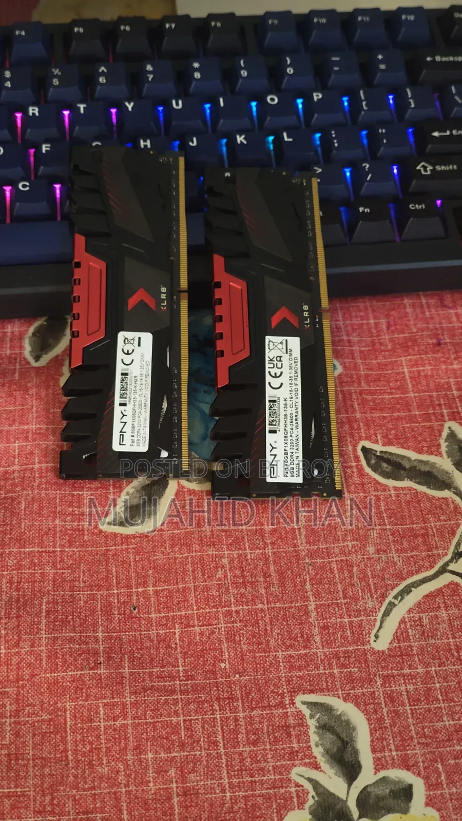 8GB PNY RAM (Used) 5000tk Each