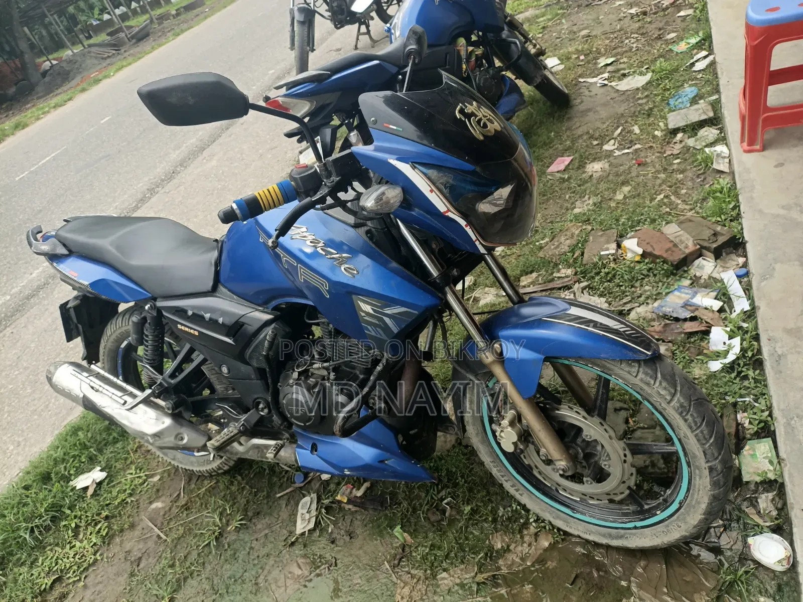 টিভিএস অ্যাপাচি আরটিআর ১৬০ ২ভি ২০১৮ নীল