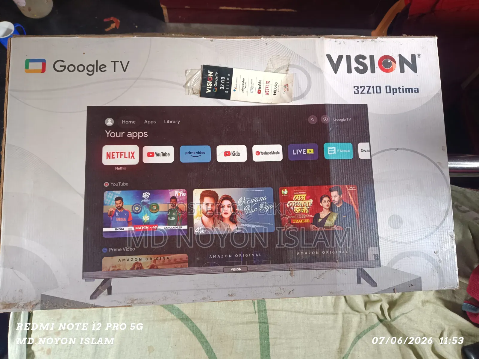 Vision 2k 32" Google Tv