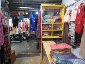 All items of the clothing store including clothes.