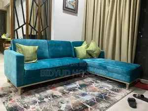 Premium Teal L-Shaped Sectional Sofa