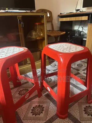 Rfl Net Stool High (Red) – Durable Polypropylene Plastic Sitting Stool
