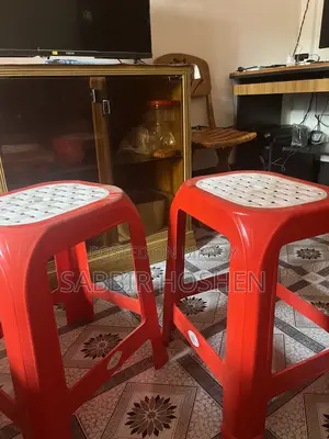 Rfl Net Stool High (Red) – Durable Polypropylene Plastic Sitting Stool