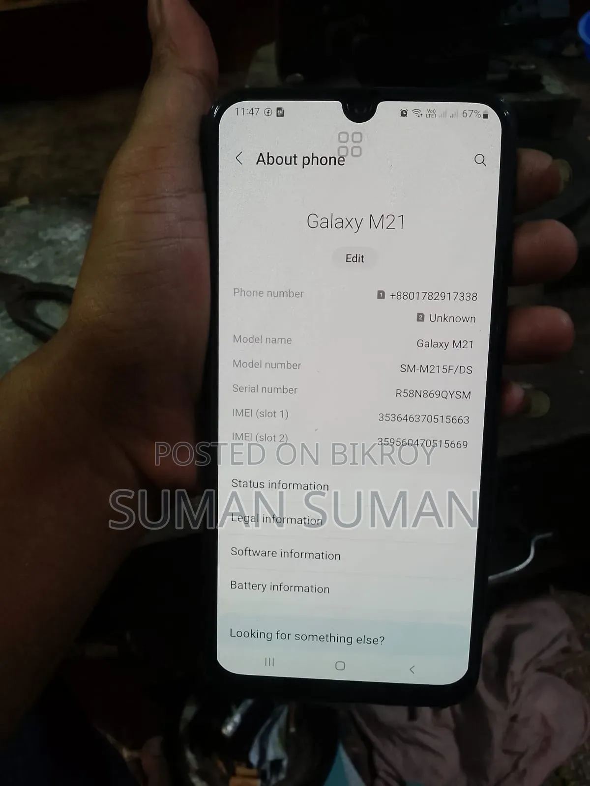 Samsung Galaxy M21 64 GB Black